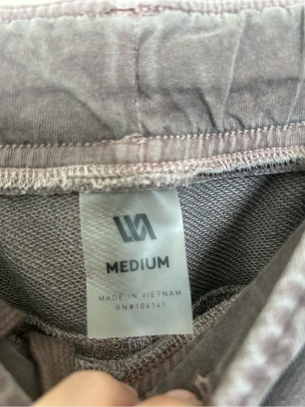 VRST Men's Washed Twill Terry Jogger Pants Size Medium Organic Mushroom - Picture 9 of 9